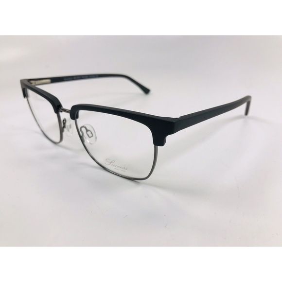 New Designer Inspired SUCCESS SS-503 Matte Black Eyeglasses 53mm with Case - Picture 4 of 11